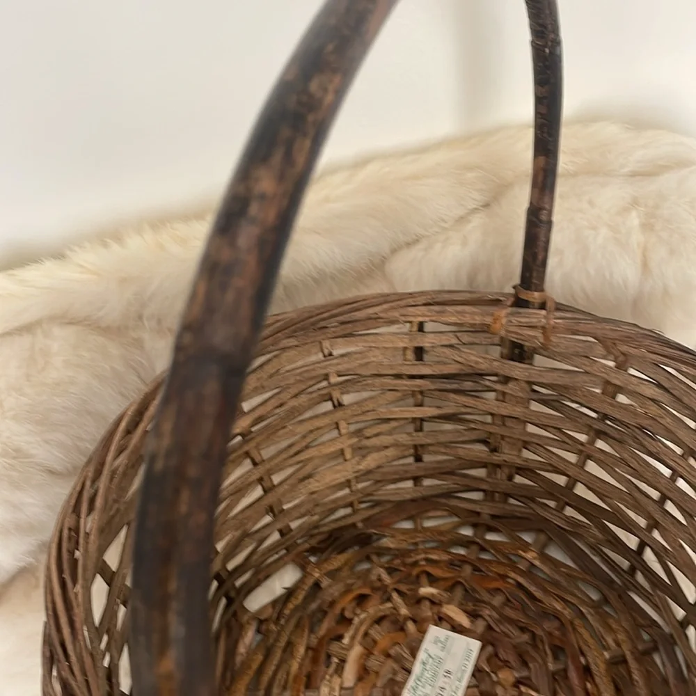 Basket Everything Brand. Vintage from the 70’s. Bamboo Handle